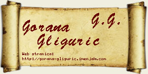 Gorana Gligurić vizit kartica